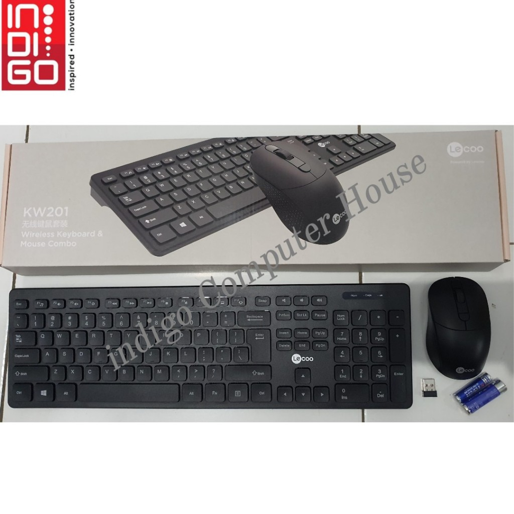 Keyboard & Mouse Wireless LENOVO Lecoo KW201 / KEYBOARD MOUSE WIRELESS LECOO KW201