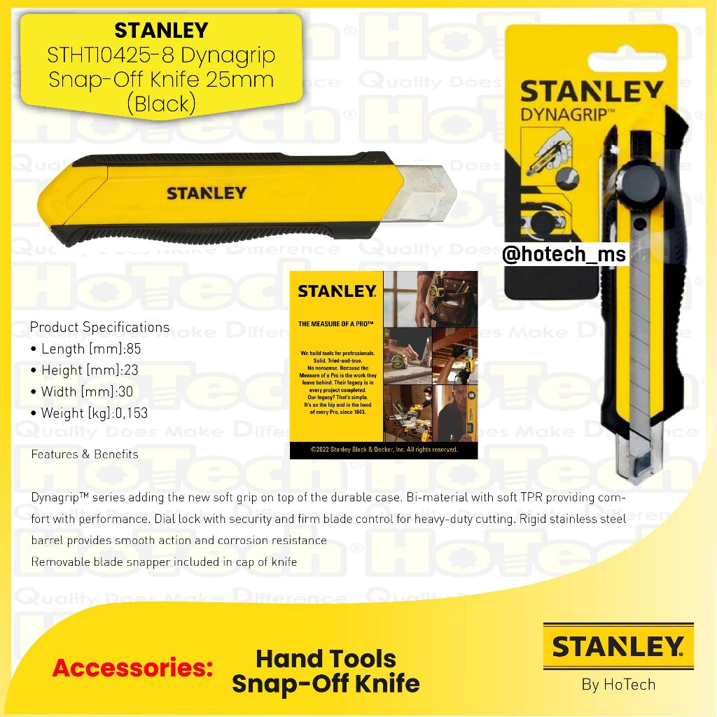 

Stanley STHT10245 Dynagrip Snap-off Knife | Cutter 25 mm