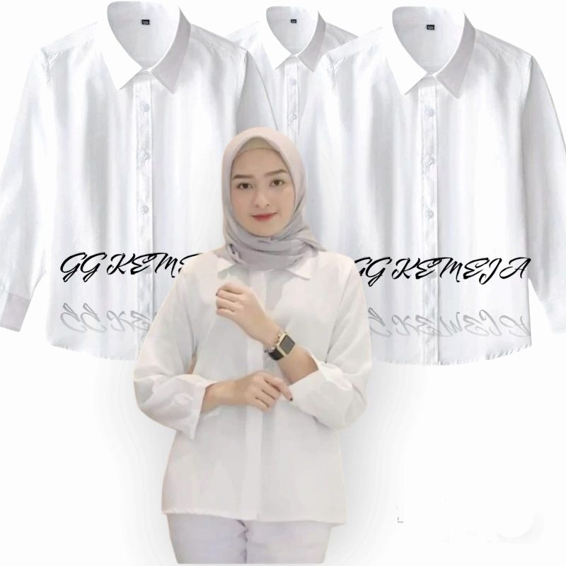 baju kemeja kantor cewek lengan panjang kemeja polos kantor kemeja cewek kantor lengan panjang