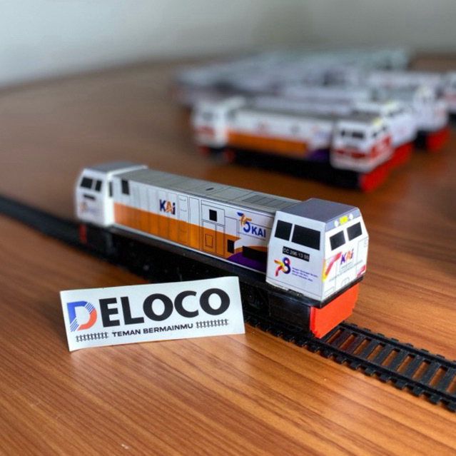 Miniatur Kereta Api Lokomotif cc206 Livery Hut KAI 78 Mesin bisa jalan ,paling murah,Mainan kereta A