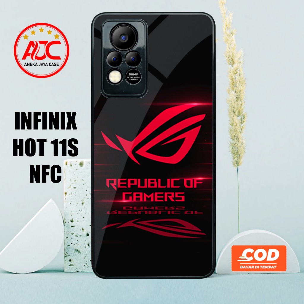 Casing Infinix Hot 11S NFC Terbaru Case Rog Kesing Infinix Hot 11S NFC  Bahan Hardcase Glossy Softca