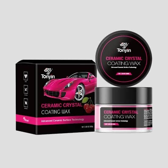 Tonyin Ceramic Crystal Coating Wax TW-04D 200g - Wax Mobil Universal dengan Aroma Cheri & Teknologi 