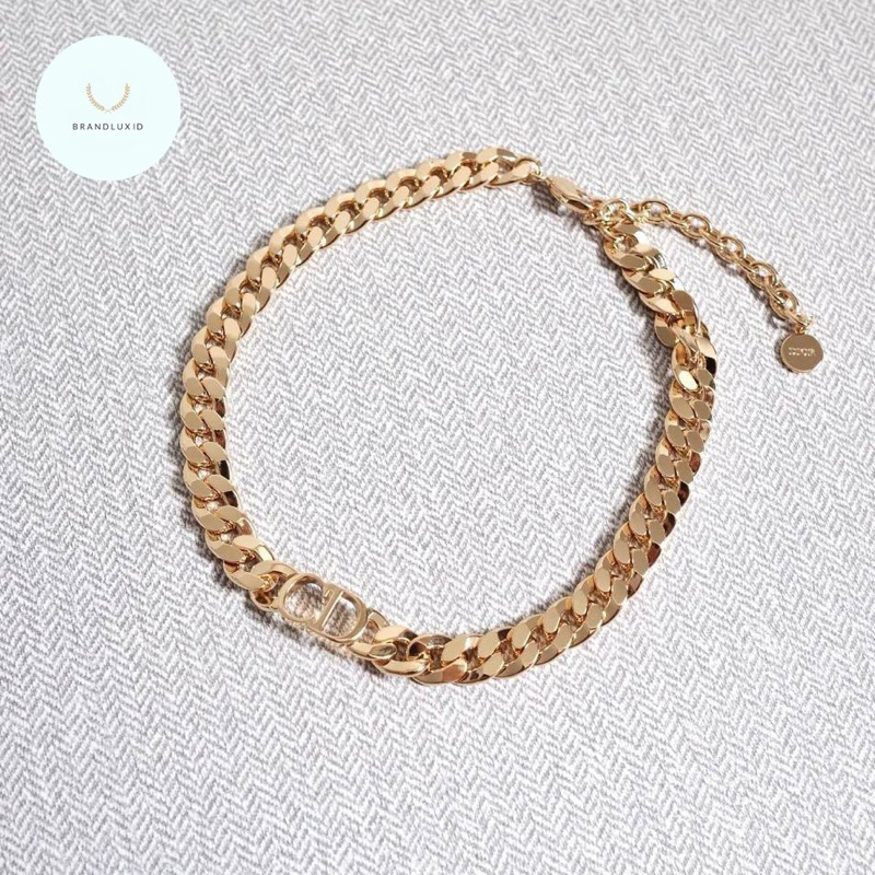 Dior Choker Necklace Danseus Classic CD Gold GHW