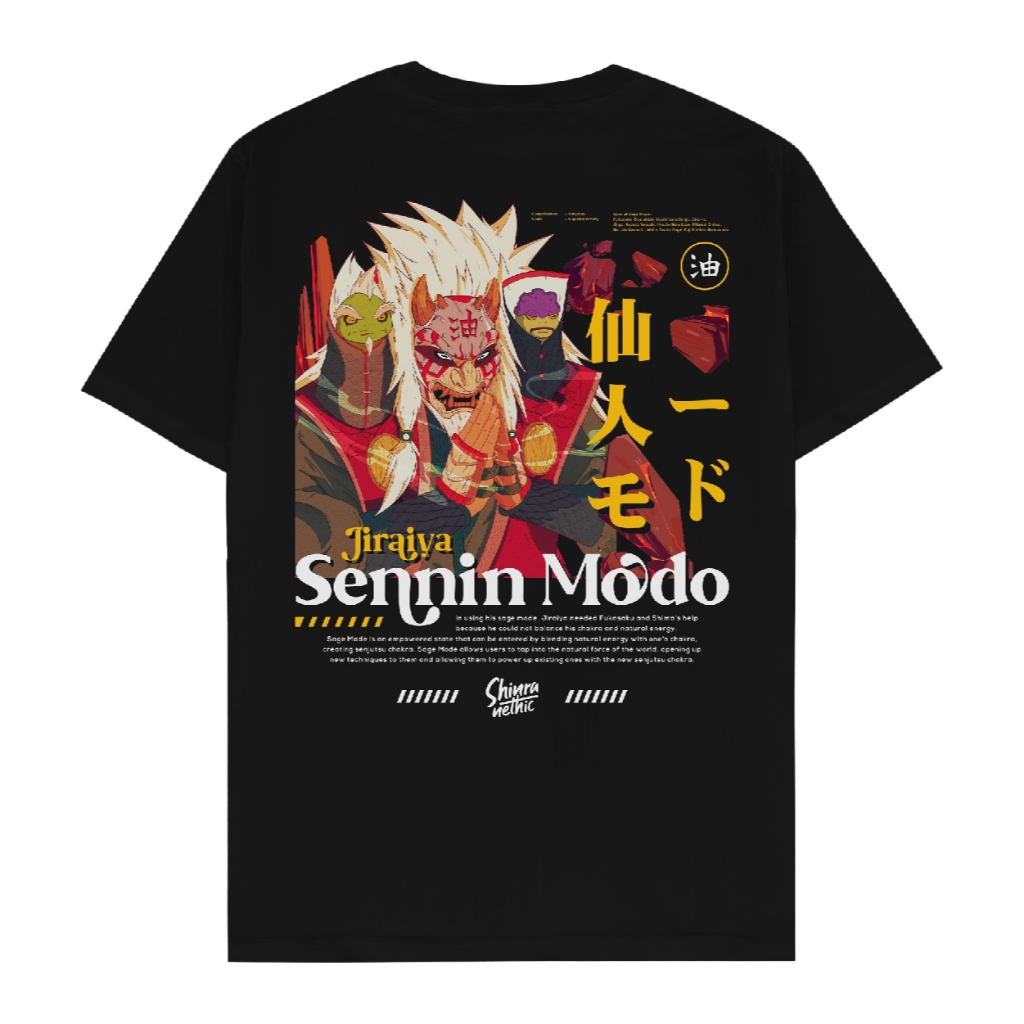 Kaos Jiraiya Sennin Modo Anime Manga Naruto [SHINRANETHIC TSHIRT]