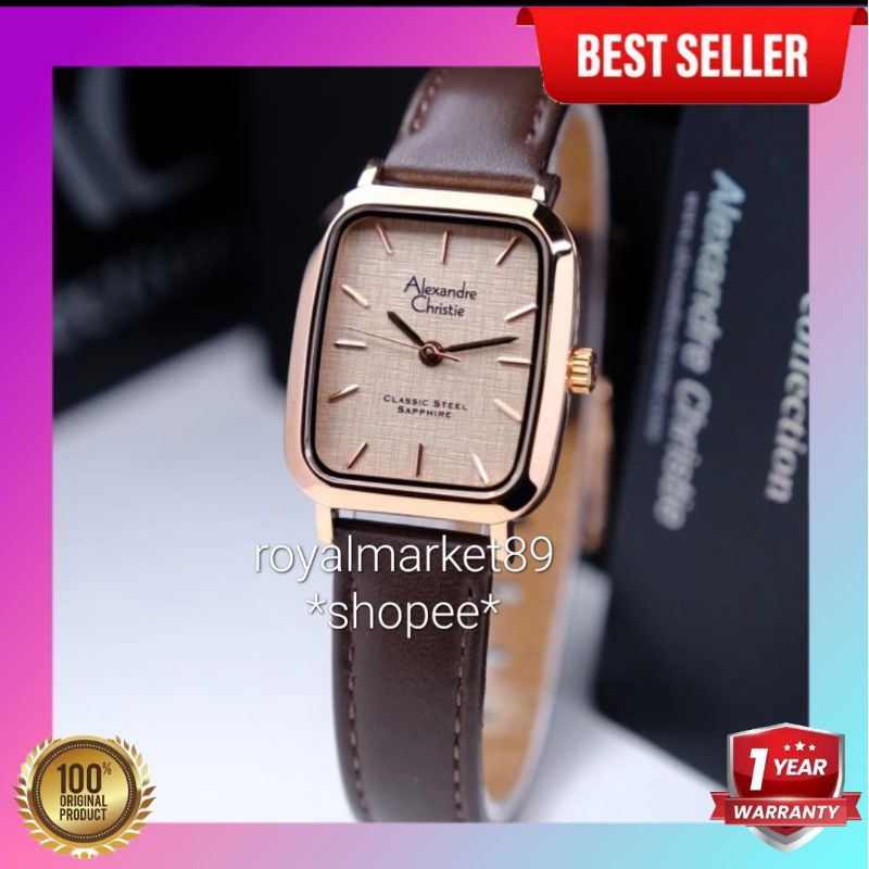 [PILIHAN WARNA LAIN GESER FOTONYA] ORIGINAL JAM TANGAN WANITA ALEXANDRE CHRISTIE SAPPHIRE ANALOG CEW