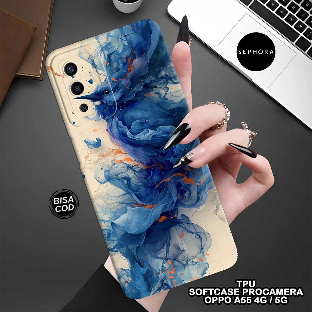 Softcase OPPO A55 4G Terbaru - Fashion Case Abstrak - Case OPPO A55 4G - Case Pro Camera - Casing OP