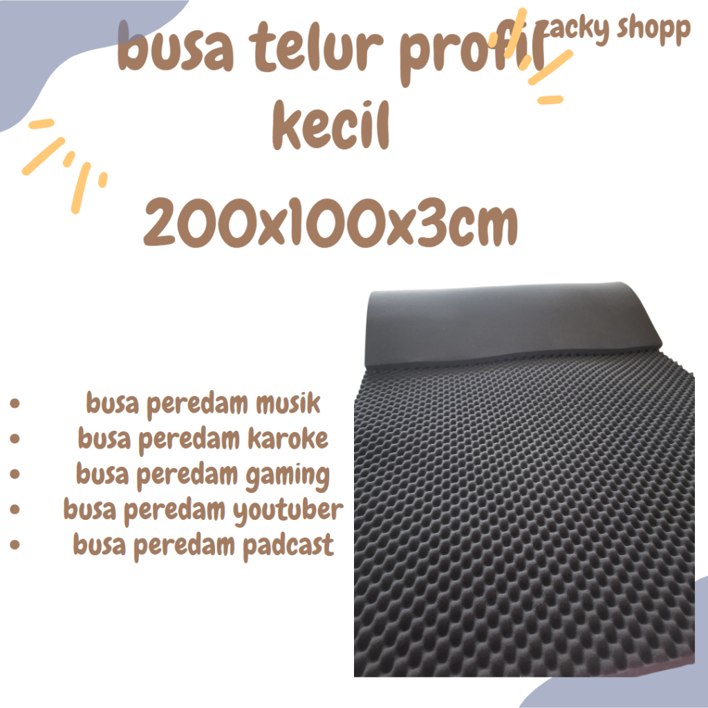 Busa Peredam Suara Telur Profil Kecil / Peredam Suara Musik / Peredam Dinding