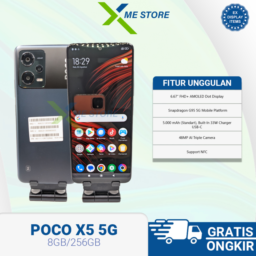 POCO X5 5G 6/128GB  8/256GB EX DISPLAY / HP ONLY