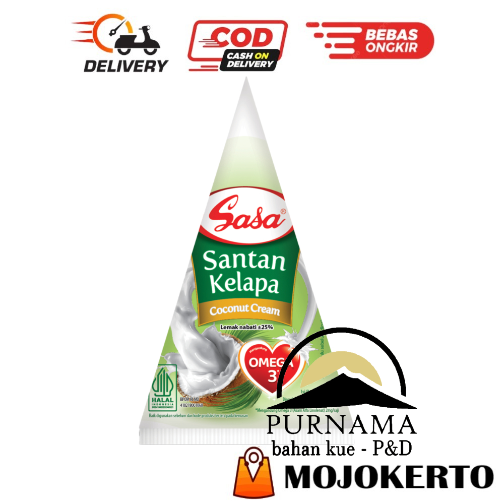 

SASA SANTAN KENTAL 65ML COCONUT MILK CREAM CAIR SUSU OPOR RENDANG SEGITIGA CONTONG KELAPA TUA HALAL