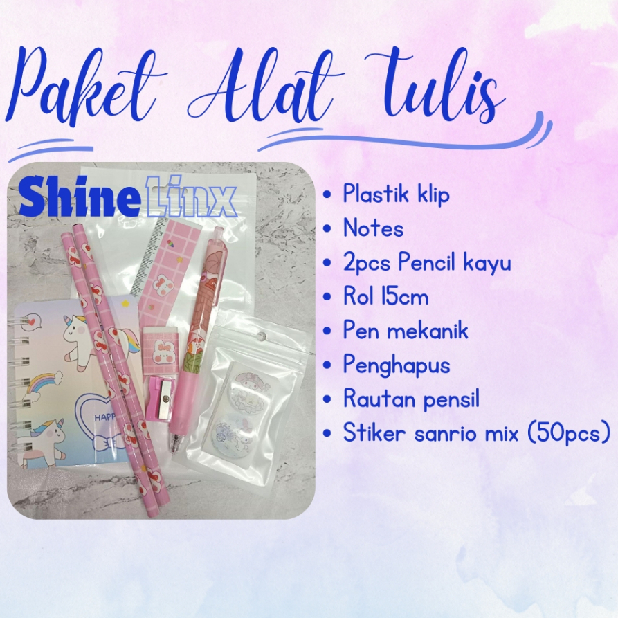 

Paket Ultah Anak kawaii / paket ulang tahun anak / alat tulis serba guna ekonomis