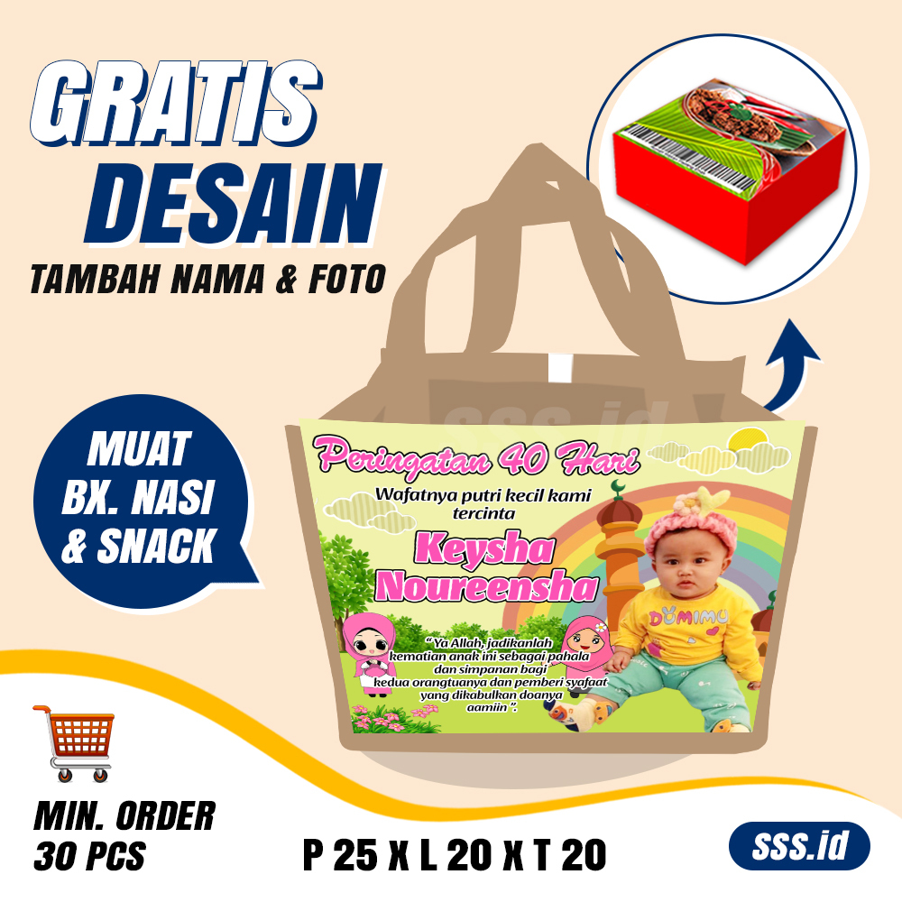 

TAS HAJATAN CUSTOM | TAS ULTAH | TAS BERKAT | TAS AQIQAH | TAS ULTAH MUAT BOX NASI