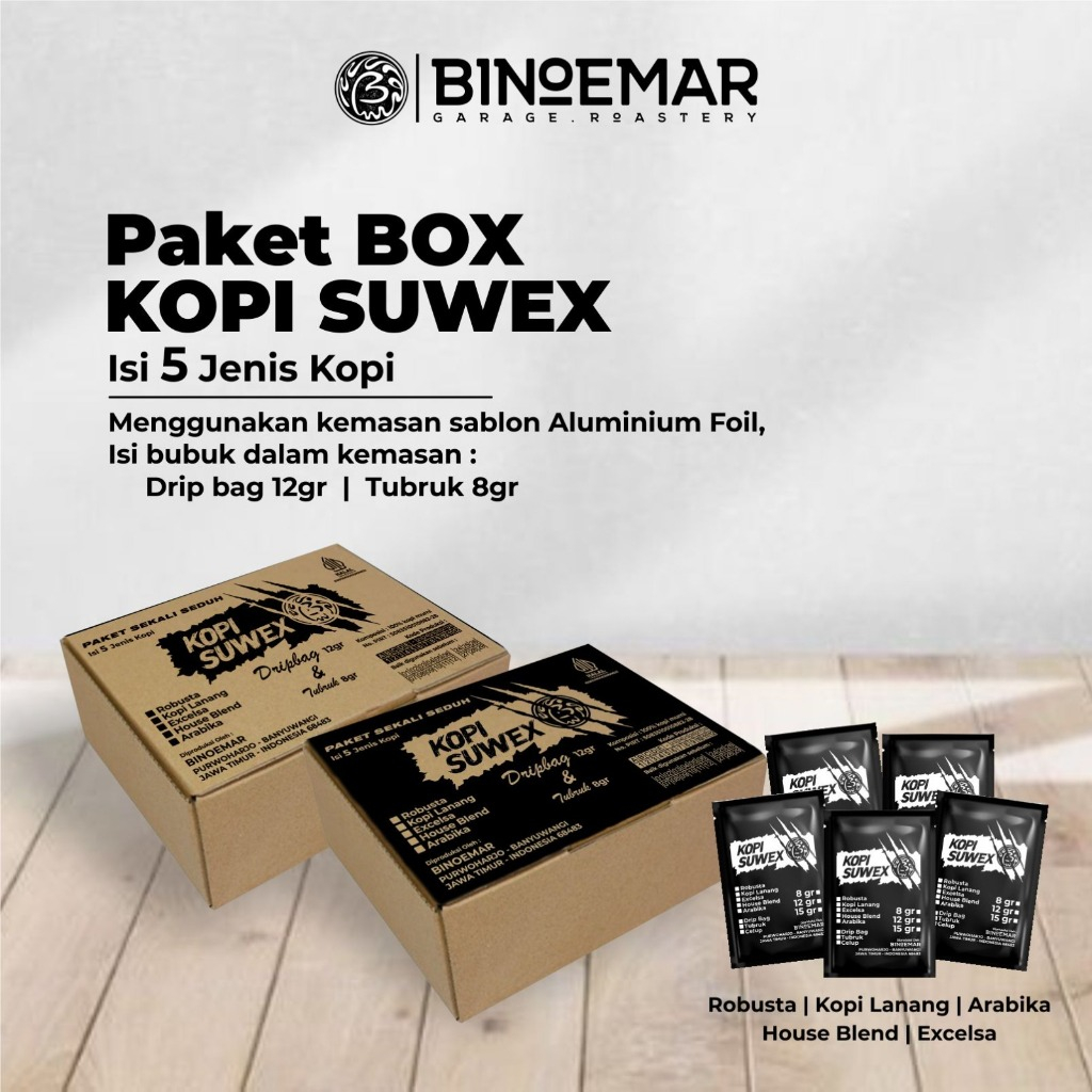 

PAKET KOMPLIT ISI 5 JENIS KOPI SUWEX DRIPBAG & TUBRUK