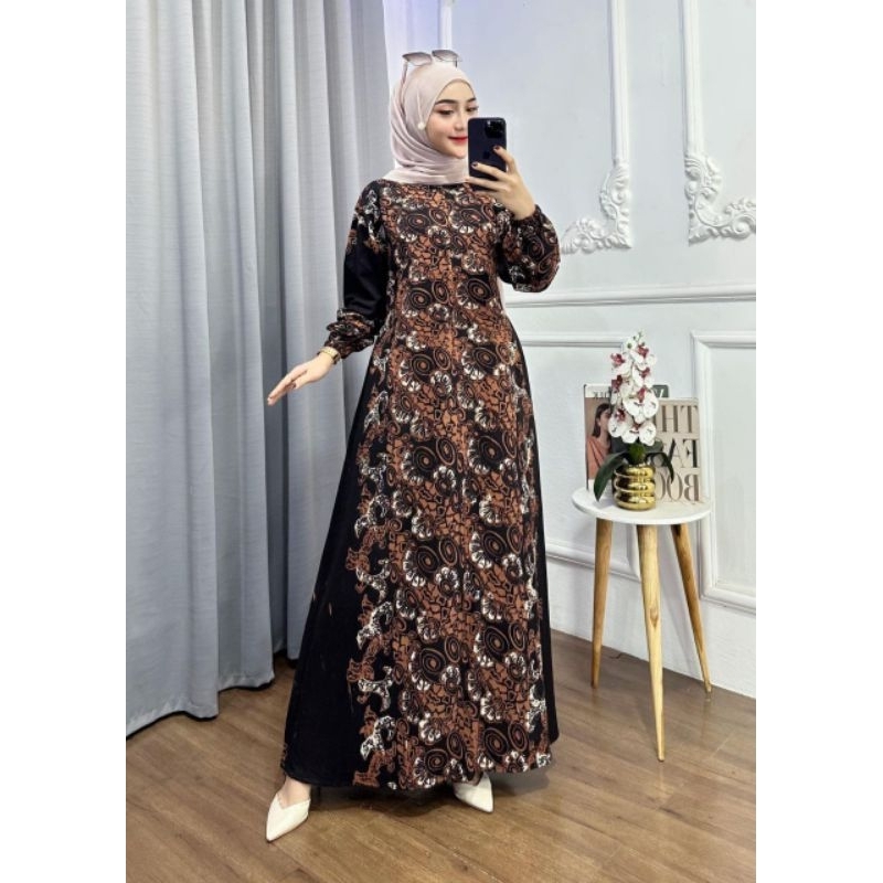 Gamis batik klok babar Pindo style modern Batik cap modern berbagai model and corak