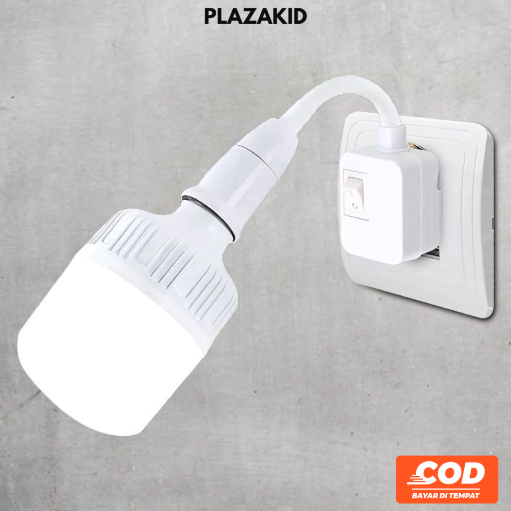 Colokan Lampu Bohlam LED Buat di Stop Kontak Portable Wall Socket Screw