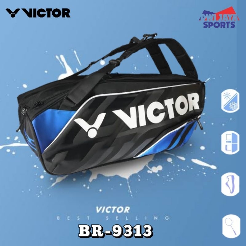 Tas Badminton VICTOR BR9313 ORIGINAL | Badminton Racket Bag Victor BR 9313 | Tas Victor BR-9313