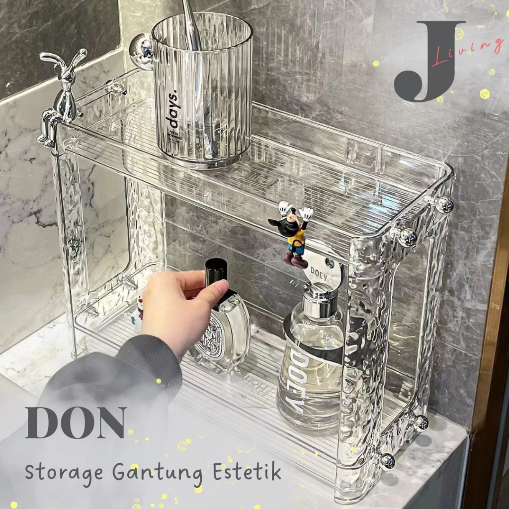 AG J LIVING - DON Rak Skincare Premium Rack Penyimpanan Kosmetik Serbaguna Rak Tingkat Multifungsi
