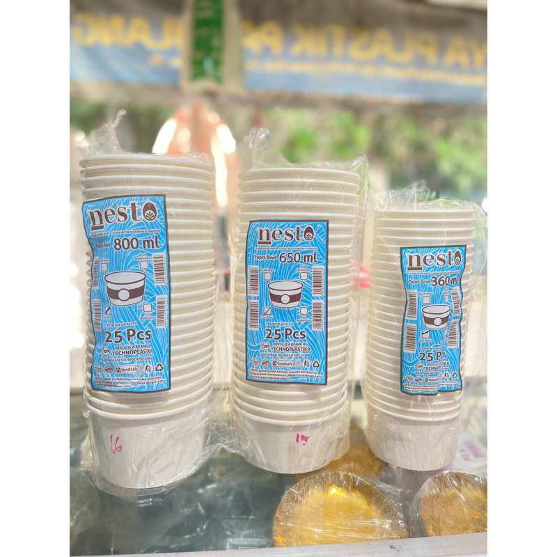 

Ukf5Pc6F4H (Kuliner.Kita) Paper Bowl Wadah Makanan Kuah Kertas Mangkok