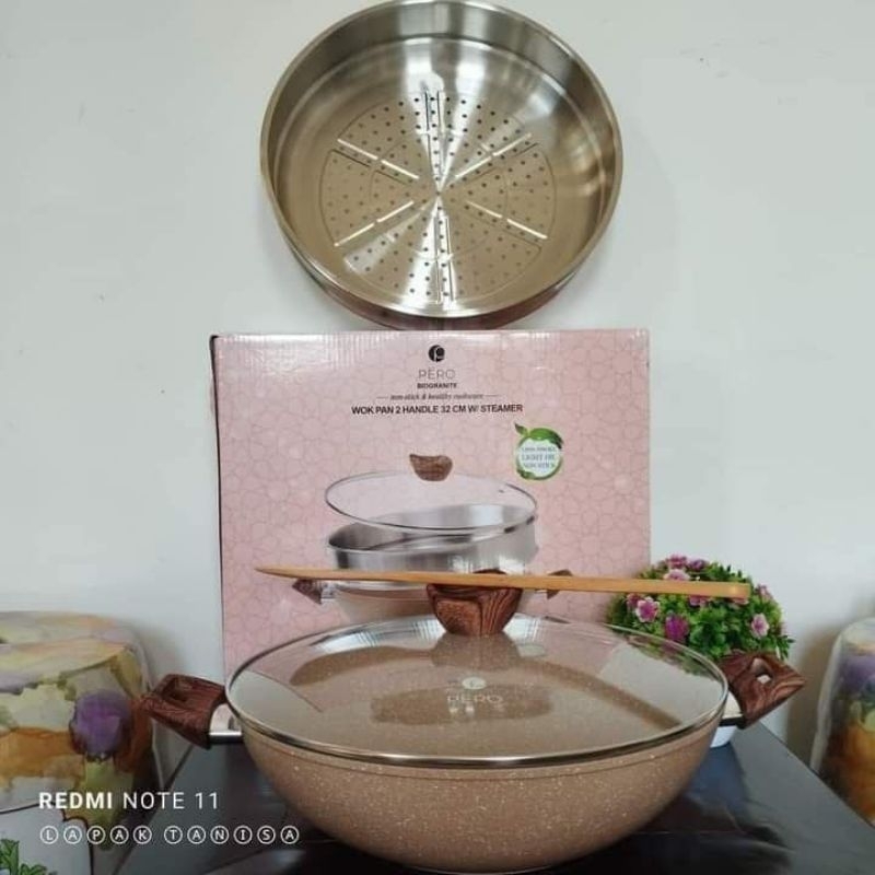 wok pan panci kukusan serbaguna pero 32cm