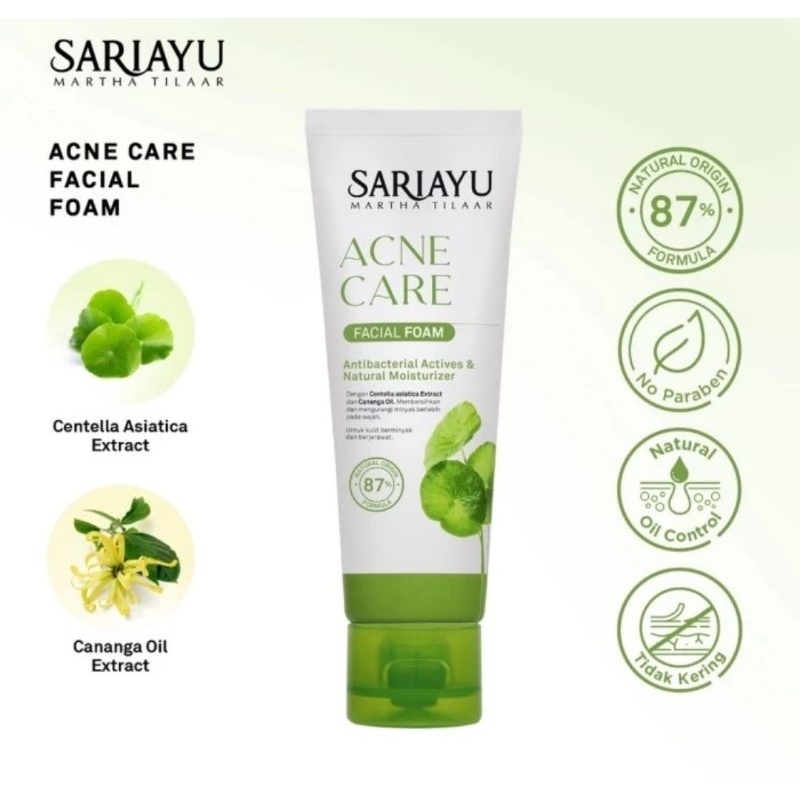 sariayu acne care facial wash anti jerawat