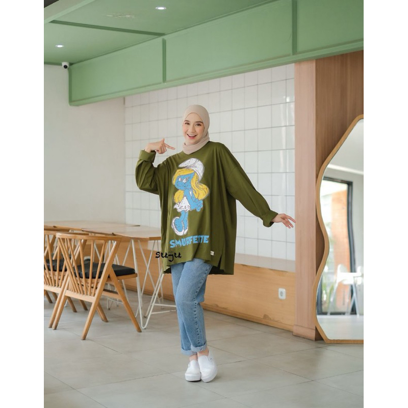 Kaos Oversize lengan panjang by Suju