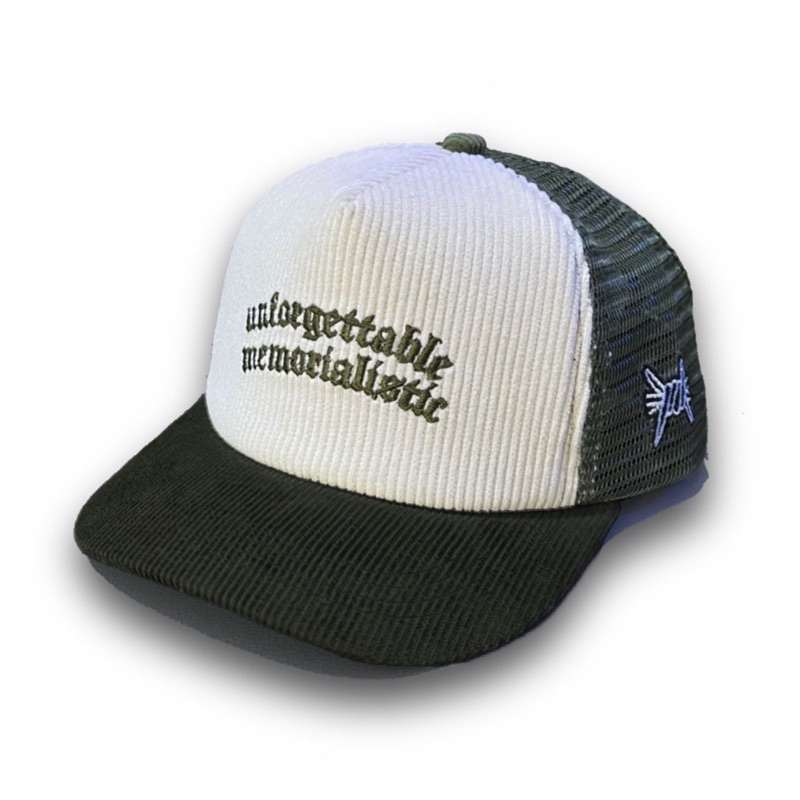 Topi Trucker Corduroy Jaring Cream Army Unforgettable Thisplan
