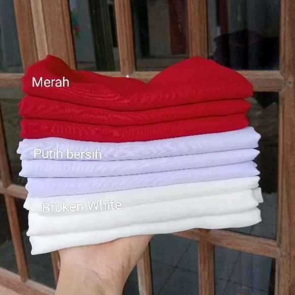 Hijab Bella square polycotton premium sekolah Pramuka  Coklat Hitam Putih jilbab segiempat premium