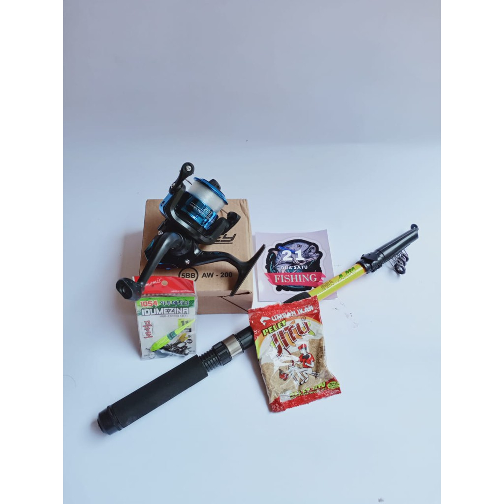 1 Set Alat Pancing Lengkap Import dan Murah Tinggal Pakai Mancing