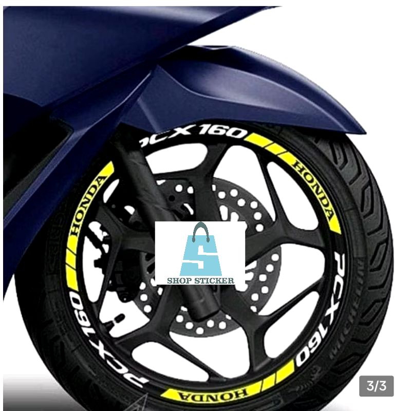 Sticker Pelek PCX 160, Sticker Velg PCX 160, Stiker Pelek PCX 160, Stiker Velg PCX 160 12 pcs