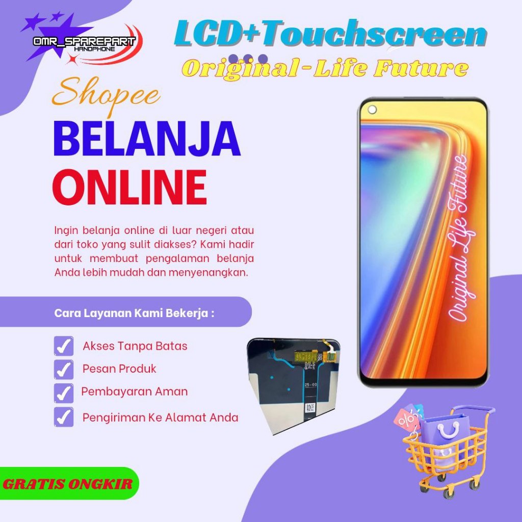 LCD+TOUCHSCREEN FULLSET OPPO A15 /C11 /C15 Original 100% Life Future