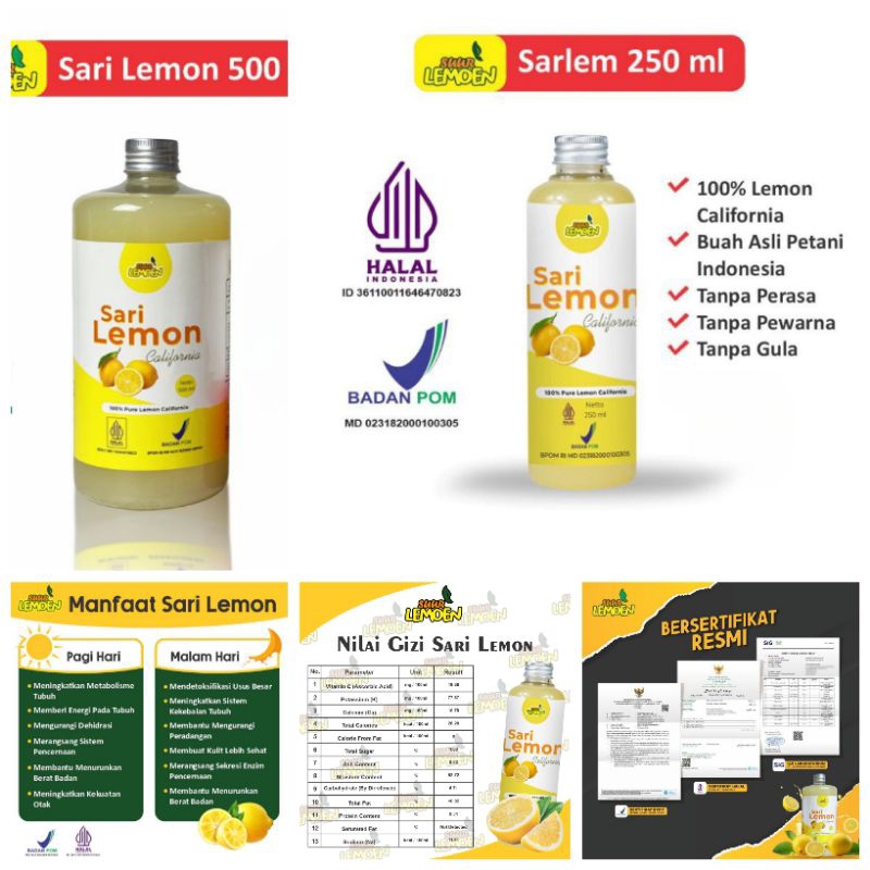 

Sari Lemon Kemasan 250 ml dan 500 ml by Suurlemon