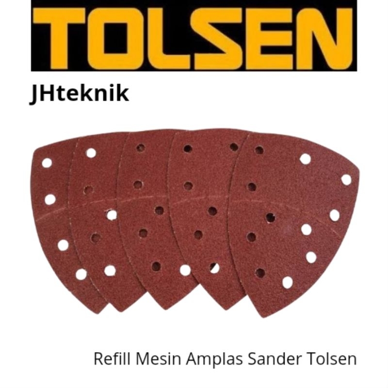 JHteknik Refill Amplas Sander Tolsen/Refill Amplas Segitiga/Sanding Sheet For Palm Detail Sander Tol
