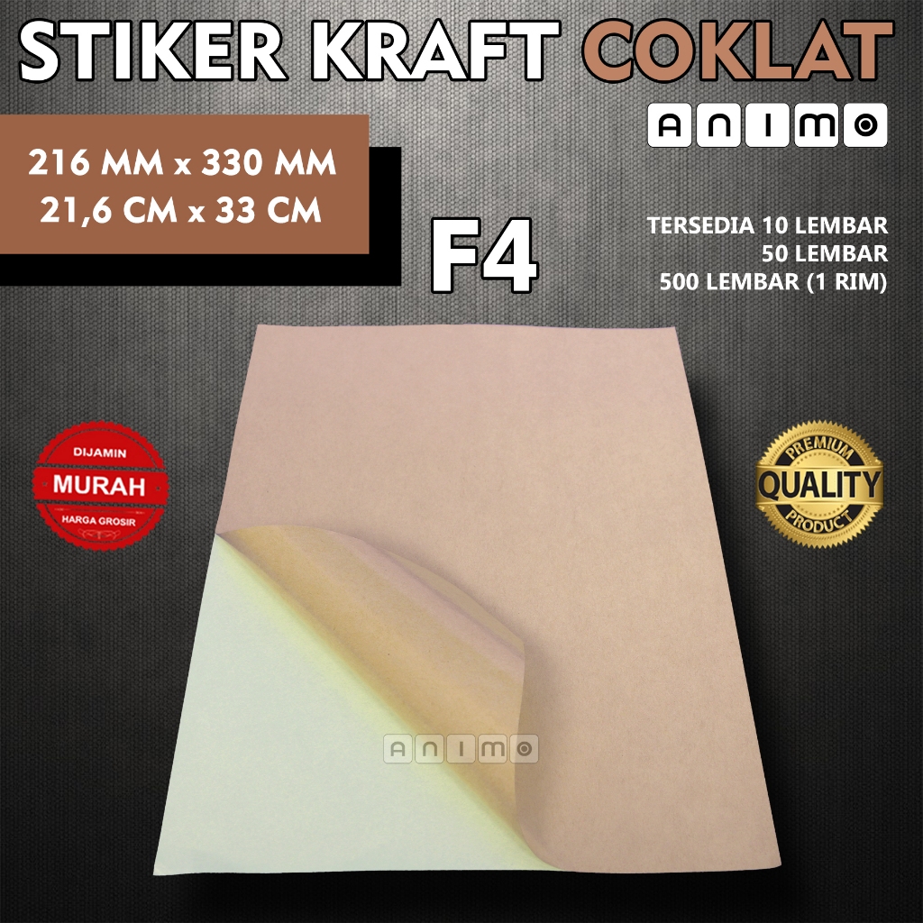 

STIKER KRAFT F4 50 Lembar - STIKER VINTAGE - STIKER COKLAT - KRAFT STICKERS 50 SHEET