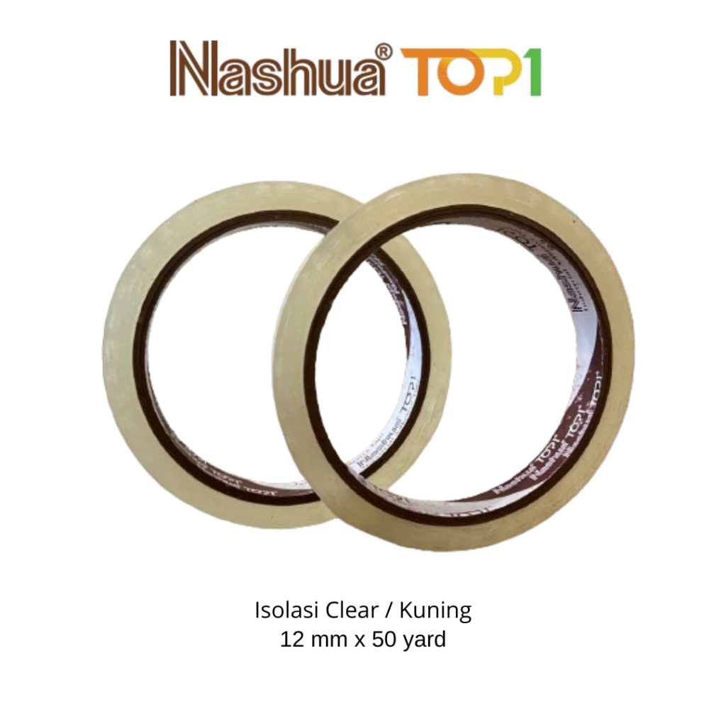 

Nashua Top1 Isolasi Bening Solatip Bening 12 mm x 50 yard