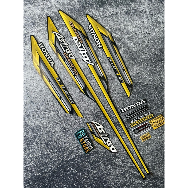 STIKER MOTOR ASTREA GRAND BULUS TERBARU - STRIPING MOTOR ASTREA GRAND BULUS