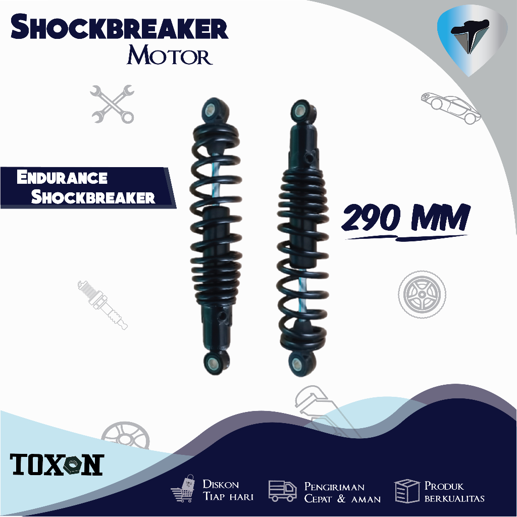 Rear Shock Breaker 290mm / suspensi belakang motor / shockbreaker belakang / motor matic / Mio / Fin