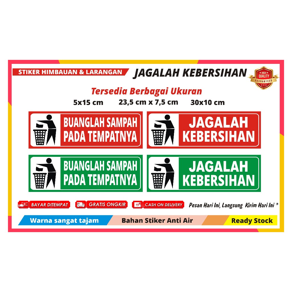

STIKER JAGALAH KEBERSIHAN DAN BUANGLAH SAMPAH PADA TEMPATNYA