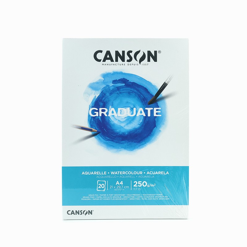 

Canson Graduate Pads For Watercolour A4- Kertas Untuk Media Cat Air
