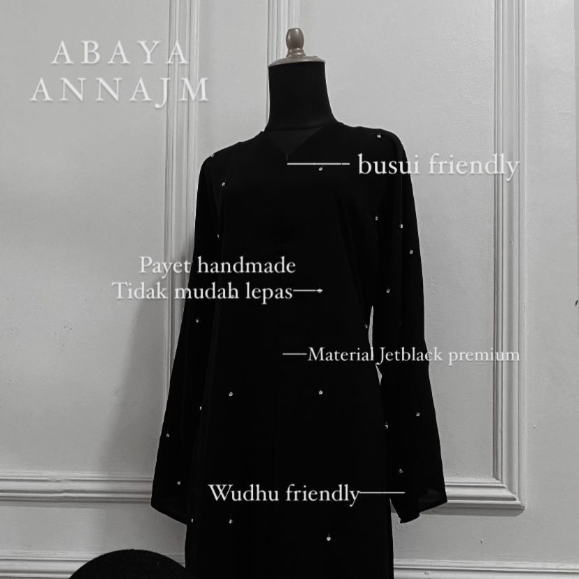 umaz abaya an najm abaya hitam abaya payet abaya arab abaya turkey abaya hitam mewah elegan abaya um