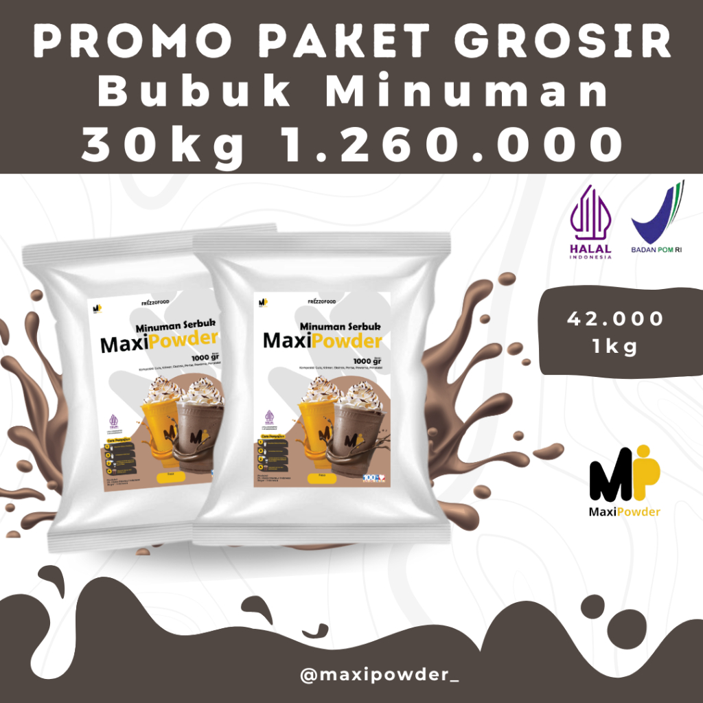 

Paket Grosir Bubuk Minuman 30kg / Bubuk Minuman Termurah / TULIS VARIAN DI CATATAN/CHAT