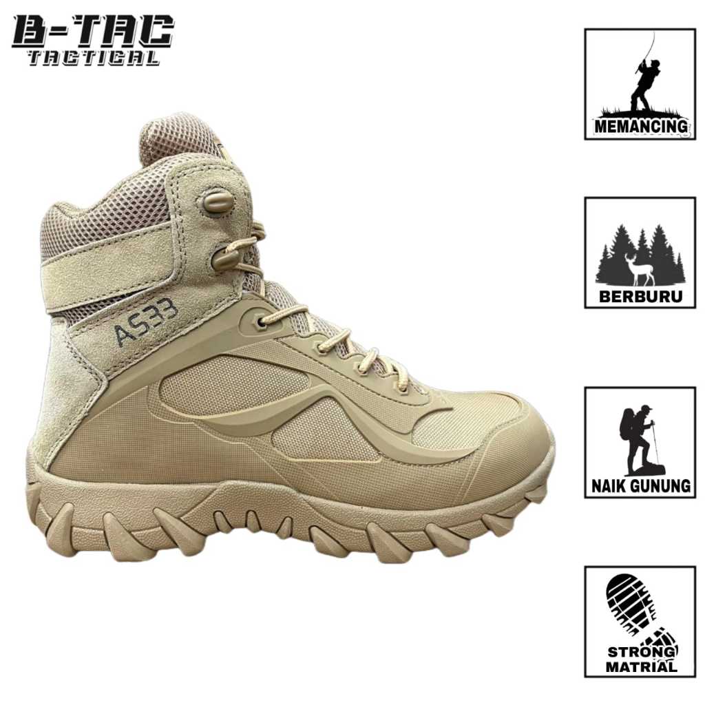 [S.A533 CP] Sepatu Boots Pria 6 inc Sepatu tactical Pria sepatu pria pendek 6 inch kekinian
