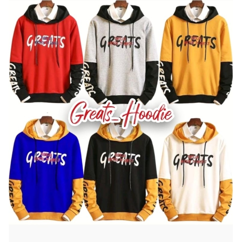 Sweater Hoodie Great Pria Atau  Wanita Style Korea Kekinian