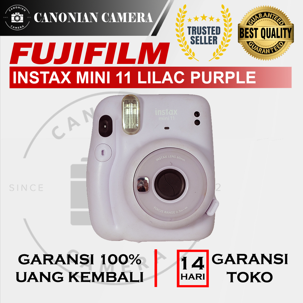 Kamera Fujifilm Instax Mini 11 Lilac Purple Mulus Dan Sehat