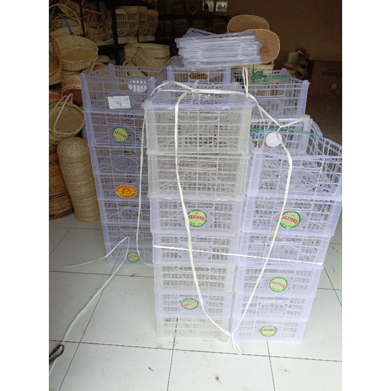 KHUSUS GOJEK TERLARIS KERANJANG BEKAS BUAH PLUS TUTUP