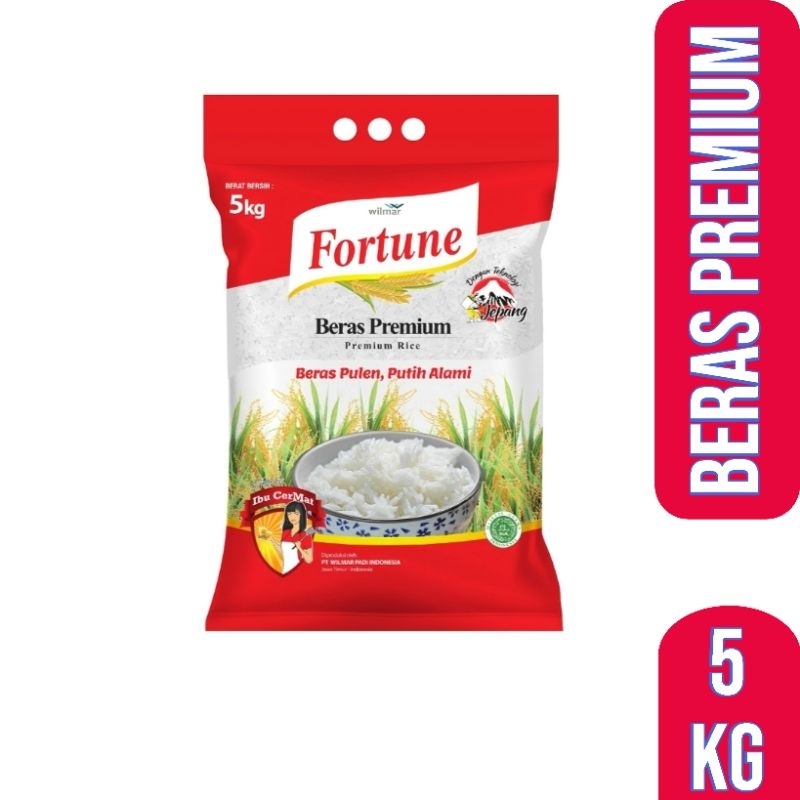 

beras fortune dan beras manis beras premium kemasan 5kg