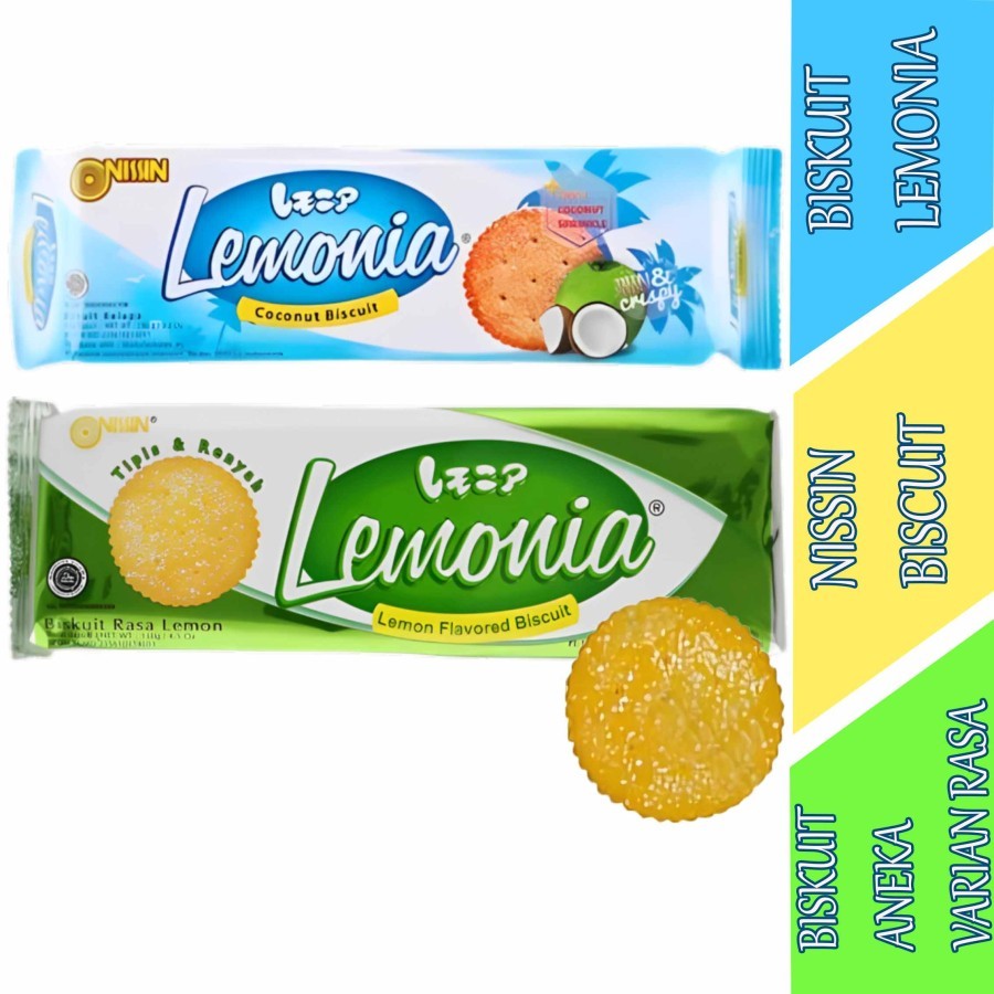 

Biskuit Aneka Varian Rasa - Biscuit Nissin - Biskuit Lemonia - 130gr