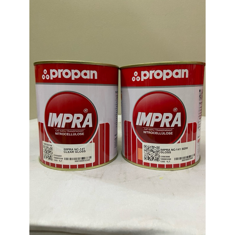 PERNIS KAYU/CAT TOP COAT KAYU/IMPRA NITROCELLULOSE NC-141 (TANPA OBAT) 1 LTR