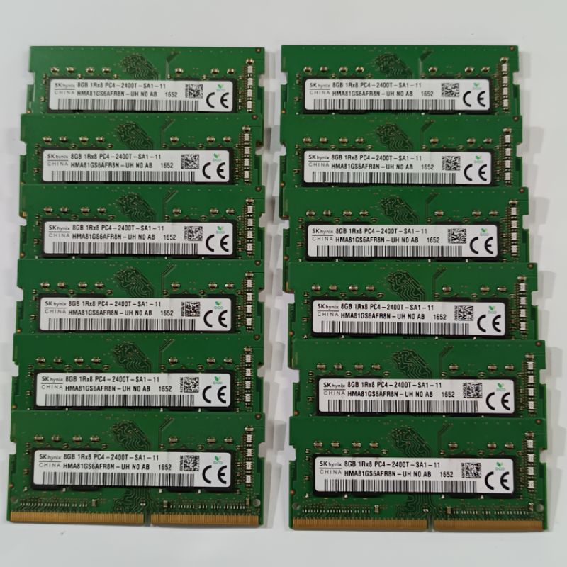 sodimm ram memori laptop ddr4 8gb pc4 2400t 2400 1RX8 Skhynix korea china original copotan unit hp