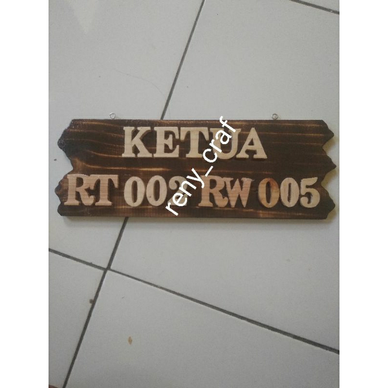 Papan Nama Ketua RT RW Gantungan Papan Nama Alamat Rumah Nomor Ruah Kayu Nomor Custom Huruf Kayu