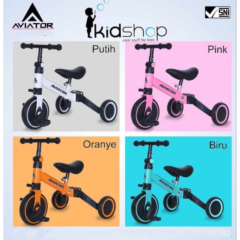 [KID] Sepeda Keseimbangan Balance Bike Pushbike Push Bike Sepeda Anak Roda 3 Tiga Ride On merk AVIAT