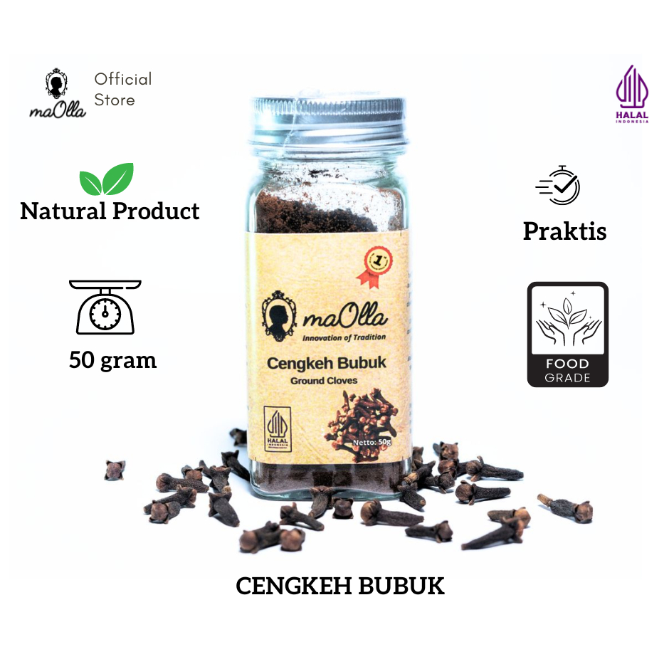 

maOlla Cengkeh Bubuk Premium 50gr asli Maluku
